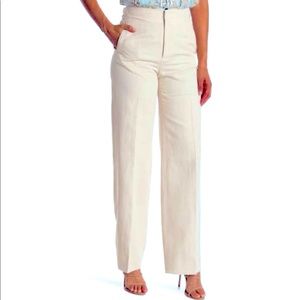 Designer Billy Reid Wide Leg Pants in Cream